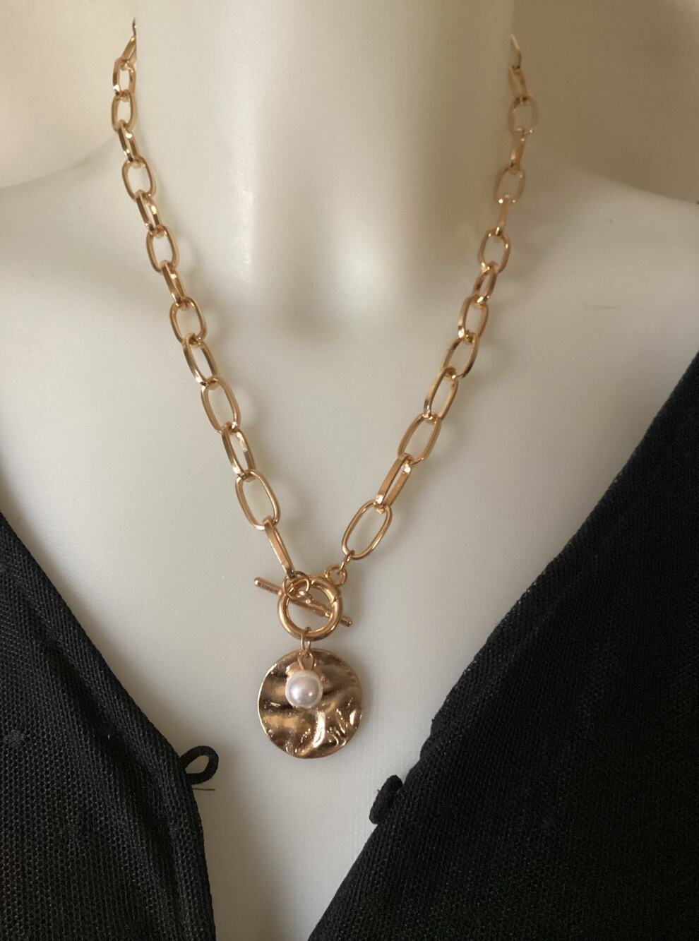 4409 NWOP 20" Rose Gold  Link Chunky Thick Choker Trendy Punk Gothic Necklace